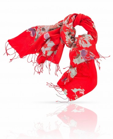 Палантин Женский S40-BRUSH.FL/RED